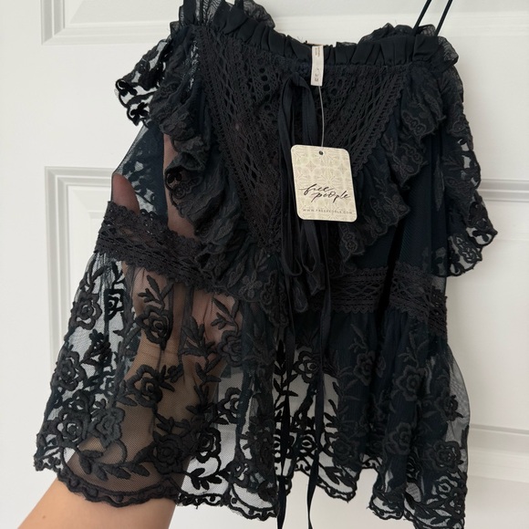 Free People Embroidered Tank - Black - Picture 4 of 5